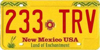 NM license plate 233TRV