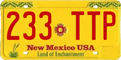 NM license plate 233TTP