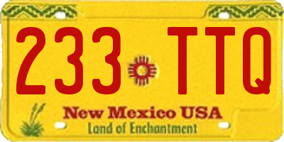 NM license plate 233TTQ