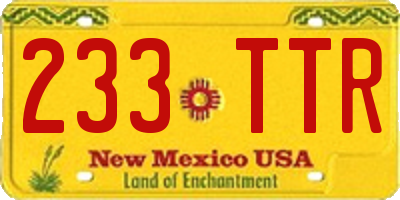 NM license plate 233TTR