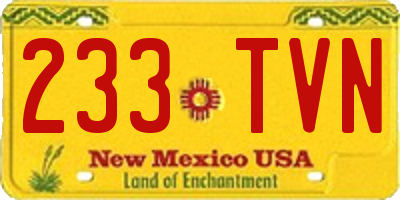 NM license plate 233TVN