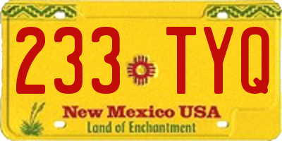 NM license plate 233TYQ