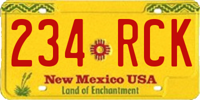 NM license plate 234RCK