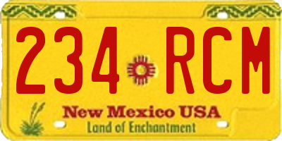 NM license plate 234RCM