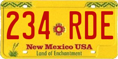 NM license plate 234RDE