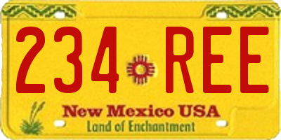 NM license plate 234REE
