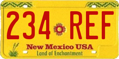 NM license plate 234REF