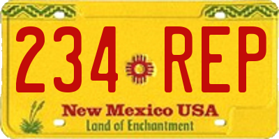 NM license plate 234REP