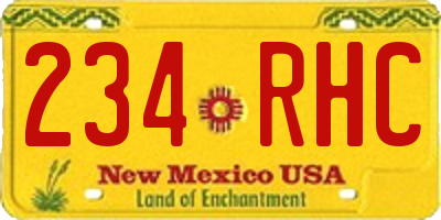 NM license plate 234RHC