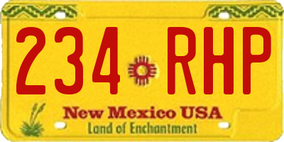NM license plate 234RHP