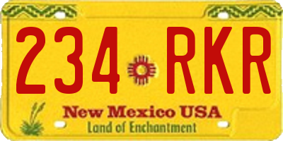 NM license plate 234RKR