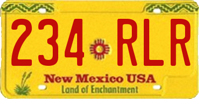 NM license plate 234RLR