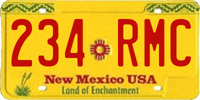 NM license plate 234RMC