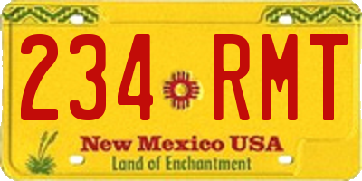 NM license plate 234RMT