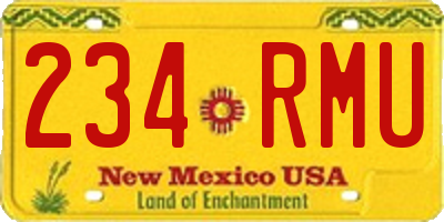 NM license plate 234RMU