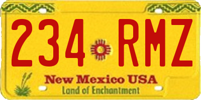 NM license plate 234RMZ