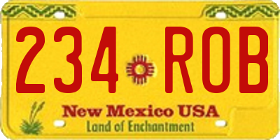 NM license plate 234ROB