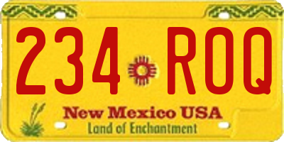 NM license plate 234ROQ
