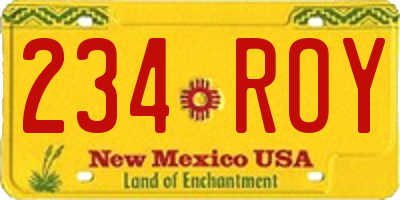 NM license plate 234ROY