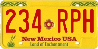NM license plate 234RPH