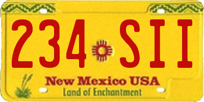 NM license plate 234SII