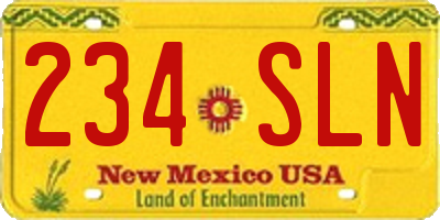 NM license plate 234SLN