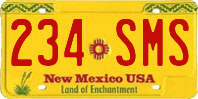 NM license plate 234SMS