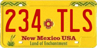 NM license plate 234TLS