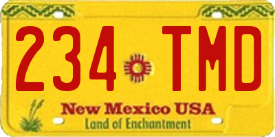 NM license plate 234TMD
