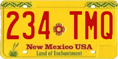NM license plate 234TMQ