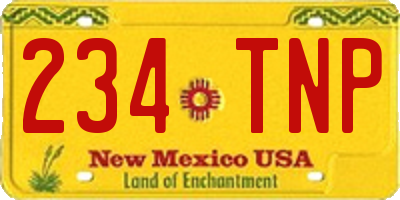 NM license plate 234TNP