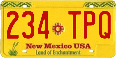 NM license plate 234TPQ
