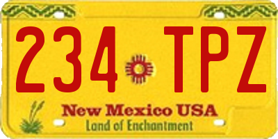 NM license plate 234TPZ