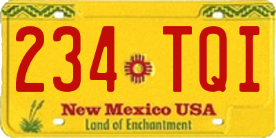 NM license plate 234TQI