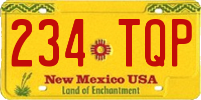 NM license plate 234TQP