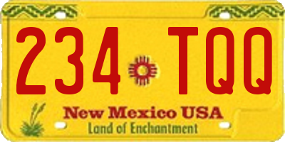 NM license plate 234TQQ