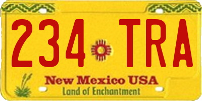 NM license plate 234TRA