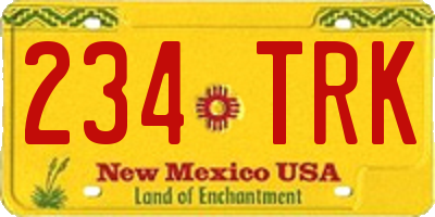 NM license plate 234TRK