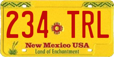 NM license plate 234TRL