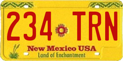 NM license plate 234TRN