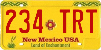 NM license plate 234TRT