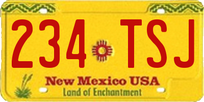 NM license plate 234TSJ