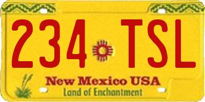 NM license plate 234TSL