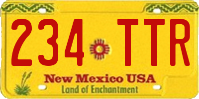 NM license plate 234TTR