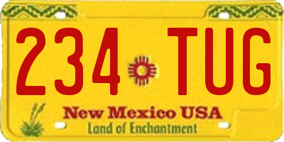 NM license plate 234TUG