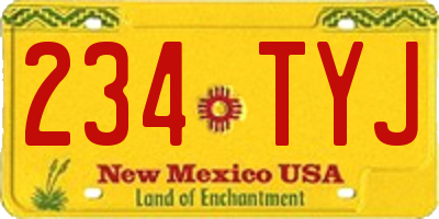NM license plate 234TYJ