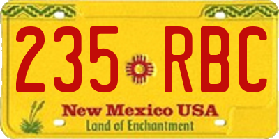 NM license plate 235RBC