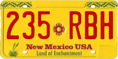 NM license plate 235RBH