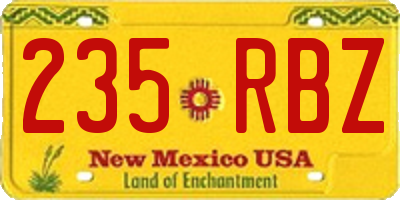 NM license plate 235RBZ