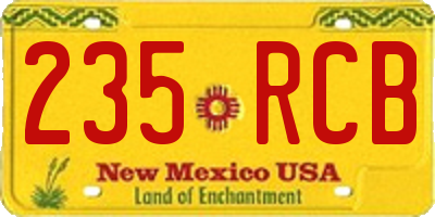NM license plate 235RCB